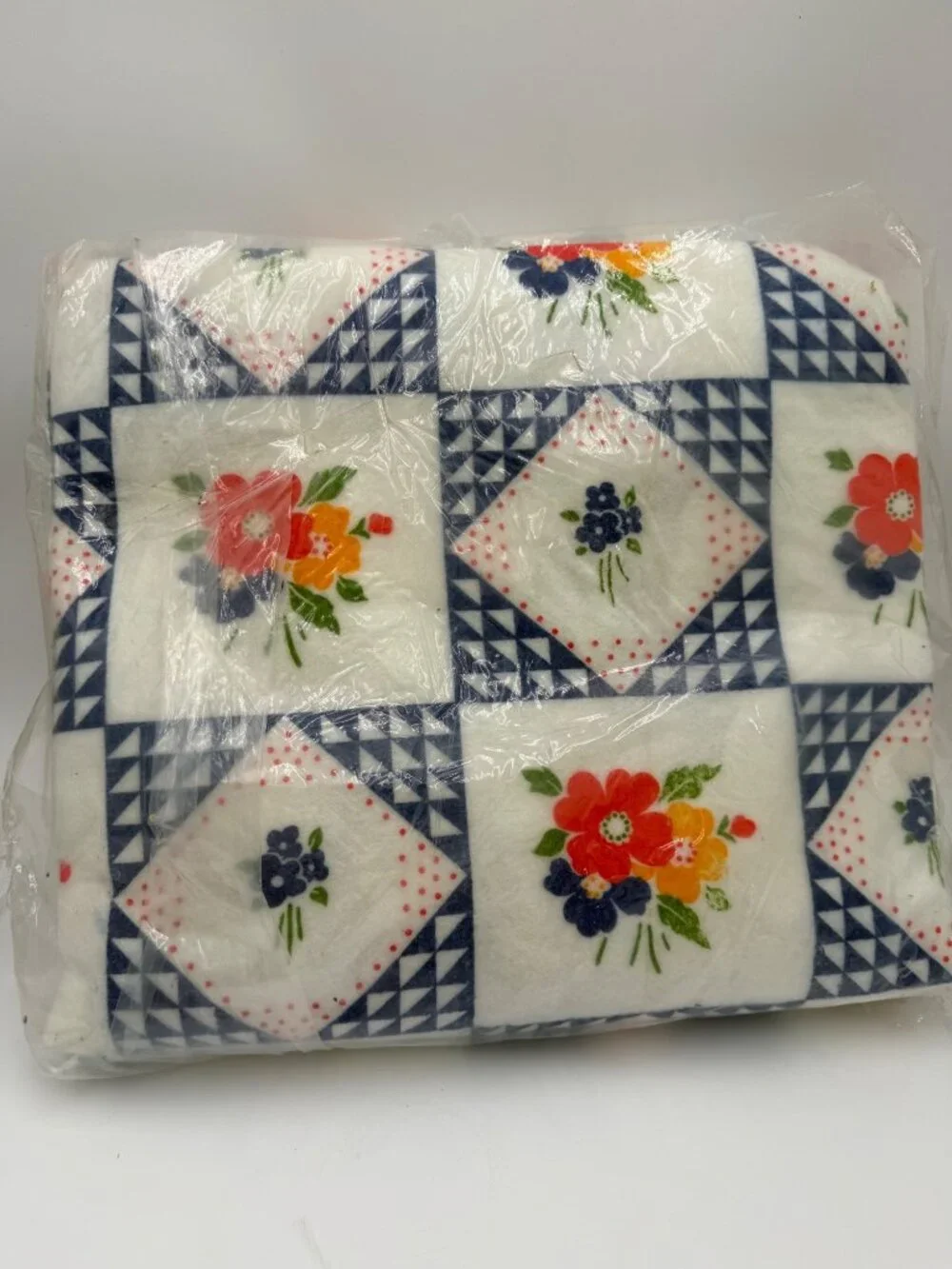 Vintage Blanket Satin Trim Restful 72